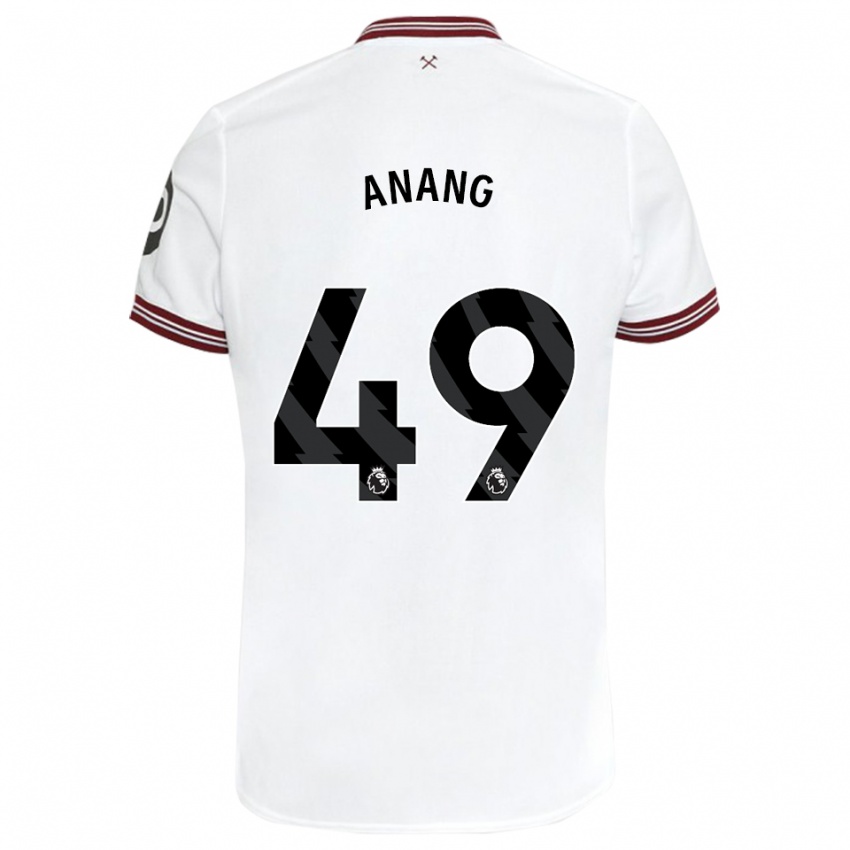 Børn Joseph Anang #49 Hvid Udebane Spillertrøjer 2023/24 Trøje T-Shirt