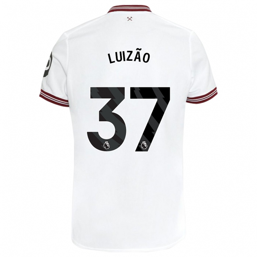 Børn Luizão #37 Hvid Udebane Spillertrøjer 2023/24 Trøje T-Shirt