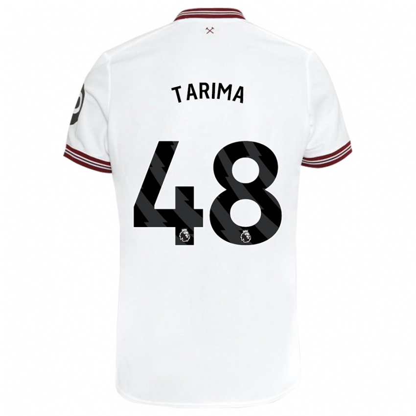 Børn Sean Tarima #48 Hvid Udebane Spillertrøjer 2023/24 Trøje T-Shirt
