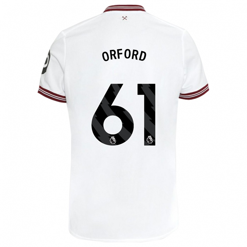 Børn Lewis Orford #61 Hvid Udebane Spillertrøjer 2023/24 Trøje T-Shirt