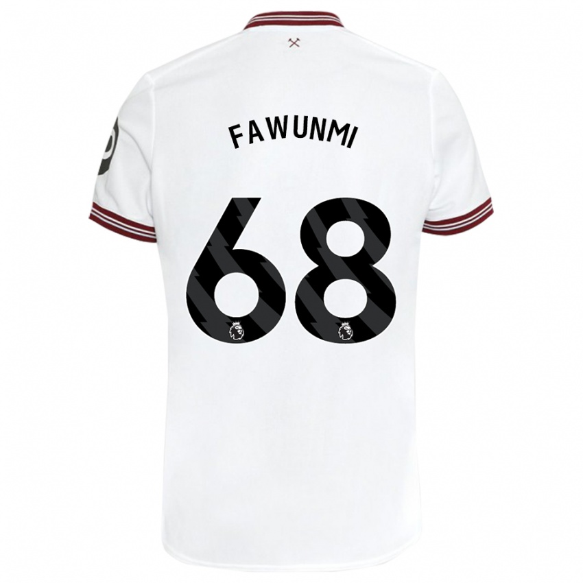 Børn Favour Fawunmi #68 Hvid Udebane Spillertrøjer 2023/24 Trøje T-Shirt