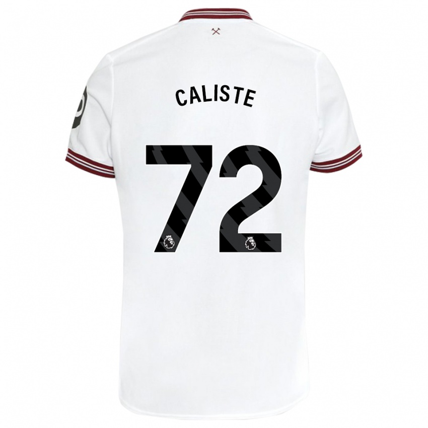 Børn Gabriel Caliste #72 Hvid Udebane Spillertrøjer 2023/24 Trøje T-Shirt