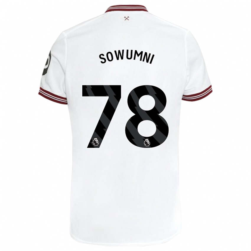 Børn Elisha Sowumni #78 Hvid Udebane Spillertrøjer 2023/24 Trøje T-Shirt