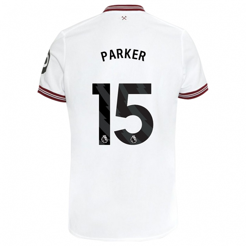 Børn Lucy Parker #15 Hvid Udebane Spillertrøjer 2023/24 Trøje T-Shirt