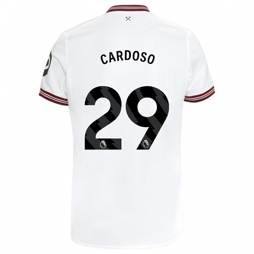 Børn Goncalo Cardoso #29 Hvid Udebane Spillertrøjer 2023/24 Trøje T-Shirt