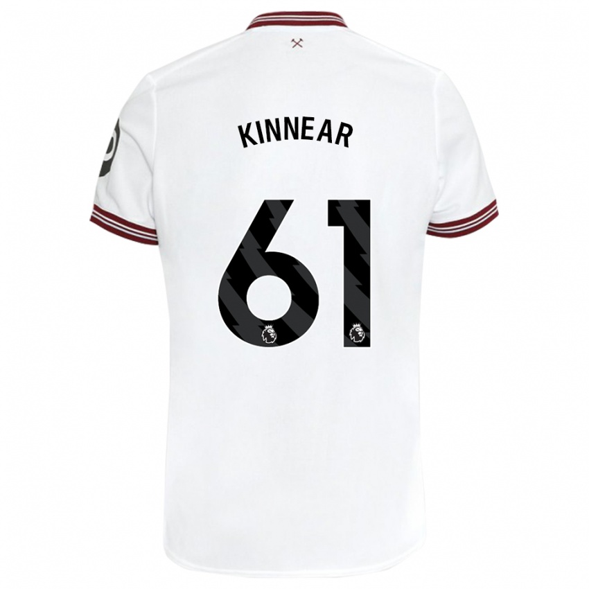 Børn Brian Kinnear #61 Hvid Udebane Spillertrøjer 2023/24 Trøje T-Shirt