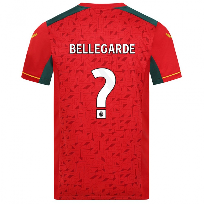 Børn Jean-Ricner Bellegarde #0 Rød Udebane Spillertrøjer 2023/24 Trøje T-Shirt