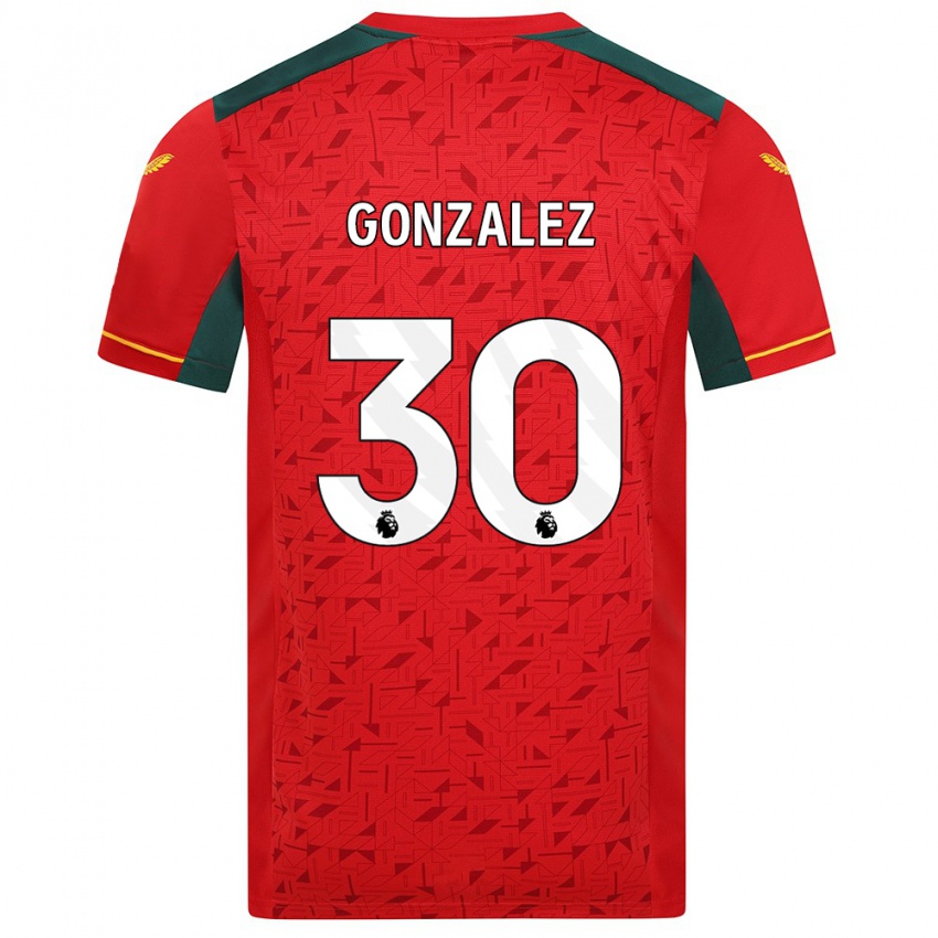 Børn Enso González #30 Rød Udebane Spillertrøjer 2023/24 Trøje T-Shirt