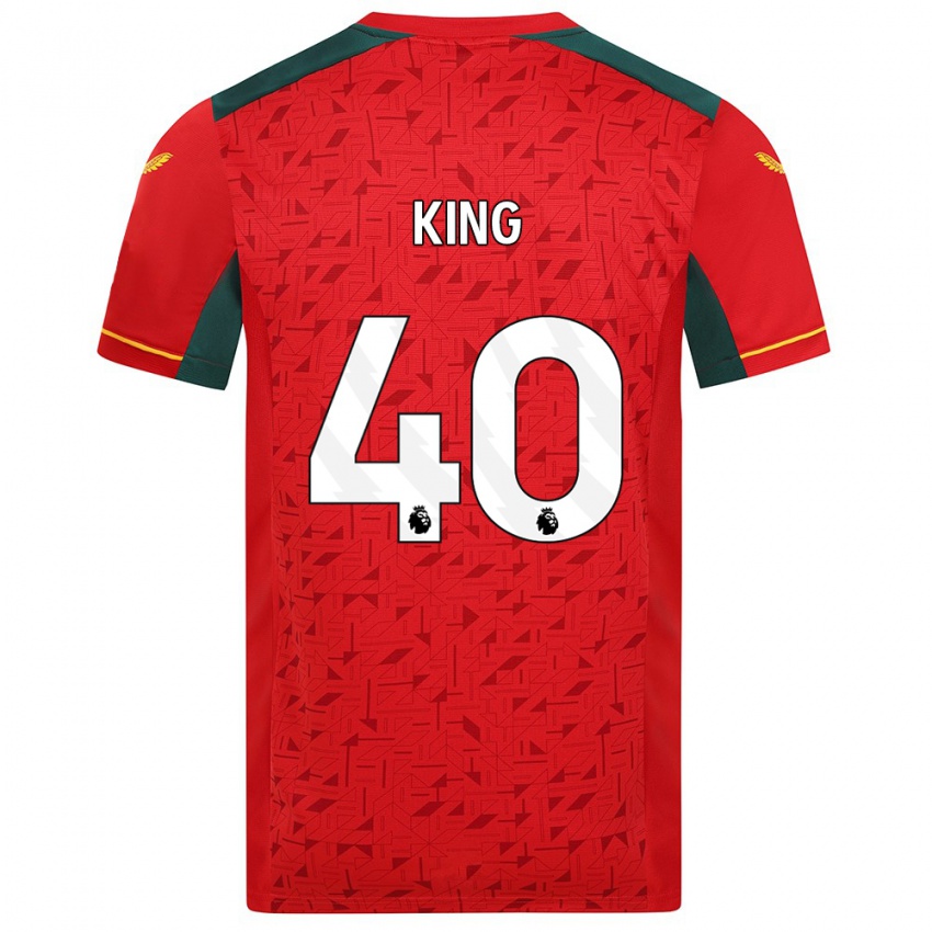 Børn Tom King #40 Rød Udebane Spillertrøjer 2023/24 Trøje T-Shirt