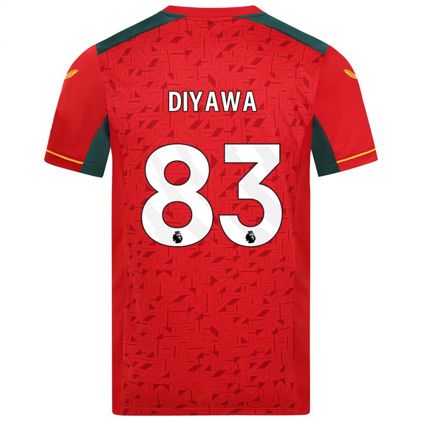 Børn Aaron Keto-Diyawa #83 Rød Udebane Spillertrøjer 2023/24 Trøje T-Shirt