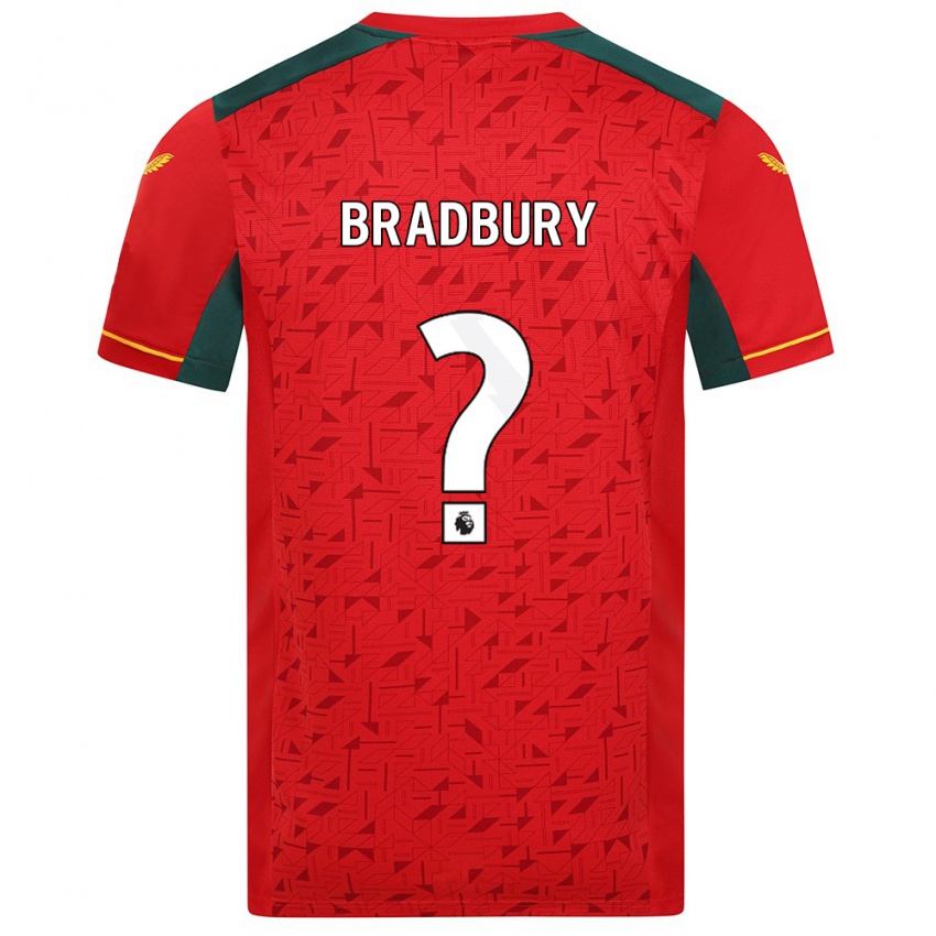 Børn Mackenzie Bradbury #0 Rød Udebane Spillertrøjer 2023/24 Trøje T-Shirt