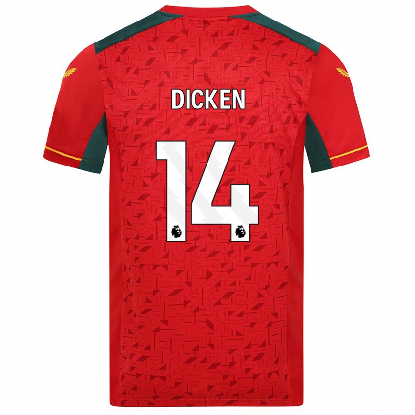 Børn Amy Dicken #14 Rød Udebane Spillertrøjer 2023/24 Trøje T-Shirt