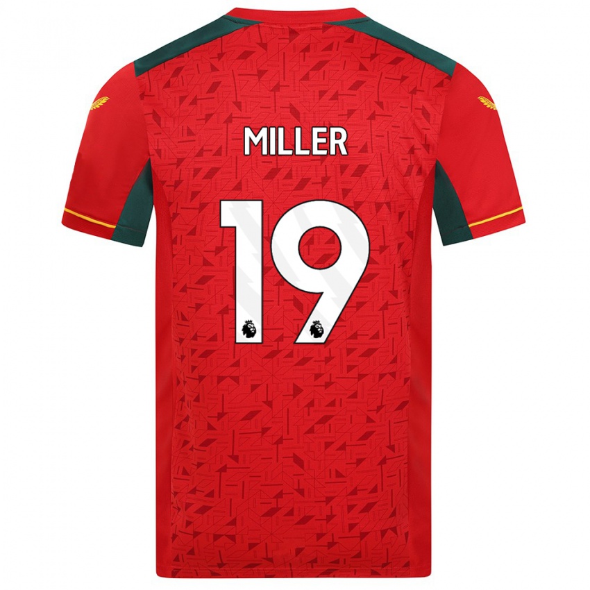 Børn Ali Miller #19 Rød Udebane Spillertrøjer 2023/24 Trøje T-Shirt