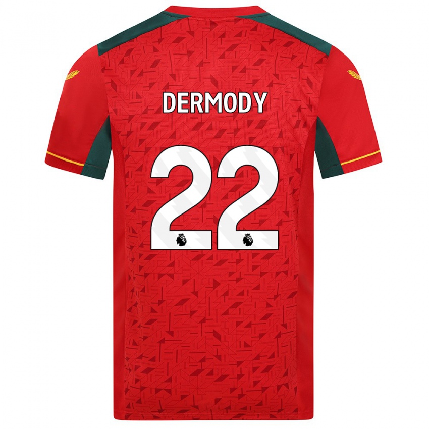 Børn Helen Dermody #22 Rød Udebane Spillertrøjer 2023/24 Trøje T-Shirt