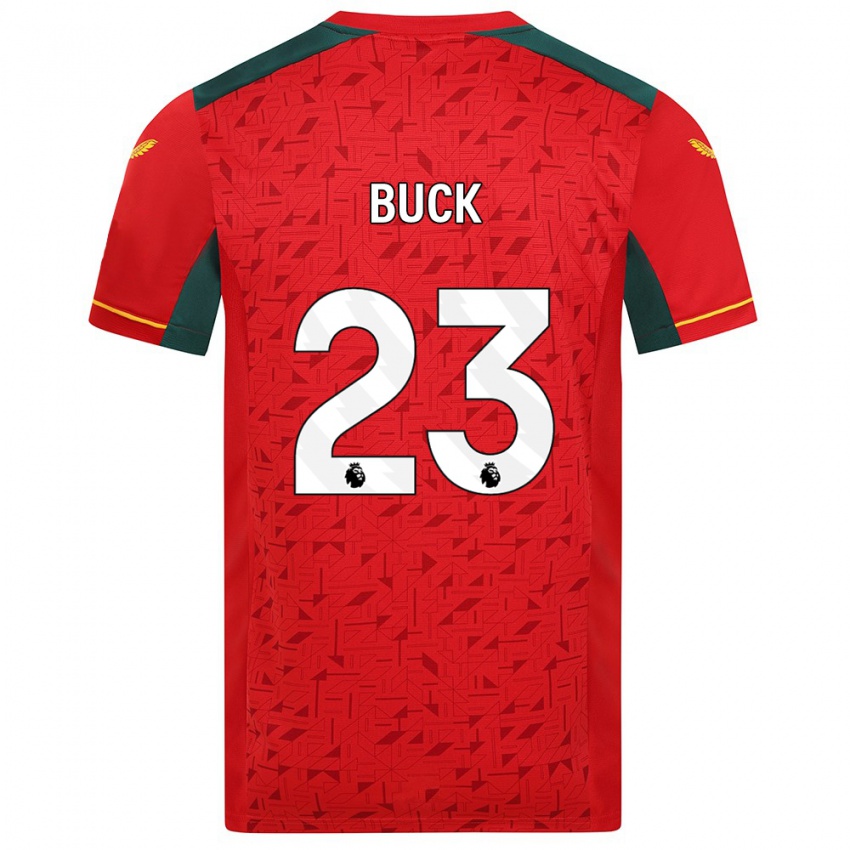 Børn Alex Buck #23 Rød Udebane Spillertrøjer 2023/24 Trøje T-Shirt