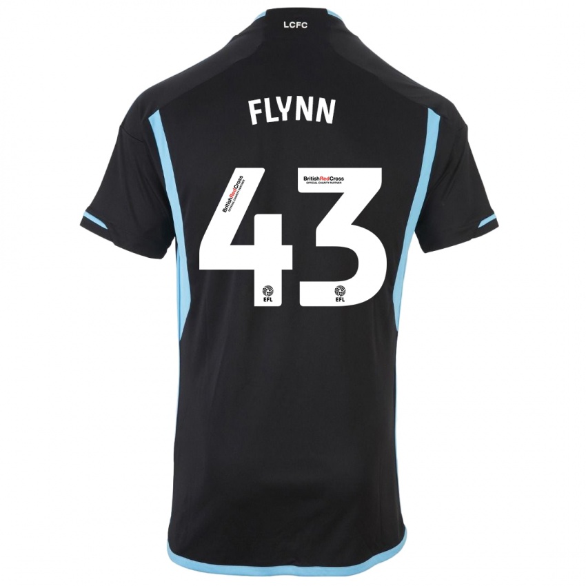 Børn Shane Flynn #43 Sort Udebane Spillertrøjer 2023/24 Trøje T-Shirt