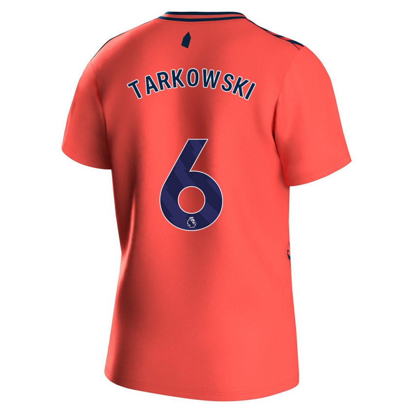 Børn James Tarkowski #6 Koral Udebane Spillertrøjer 2023/24 Trøje T-Shirt