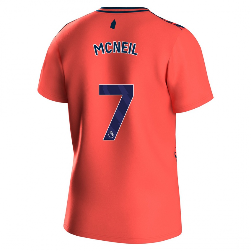 Børn Dwight Mcneil #7 Koral Udebane Spillertrøjer 2023/24 Trøje T-Shirt
