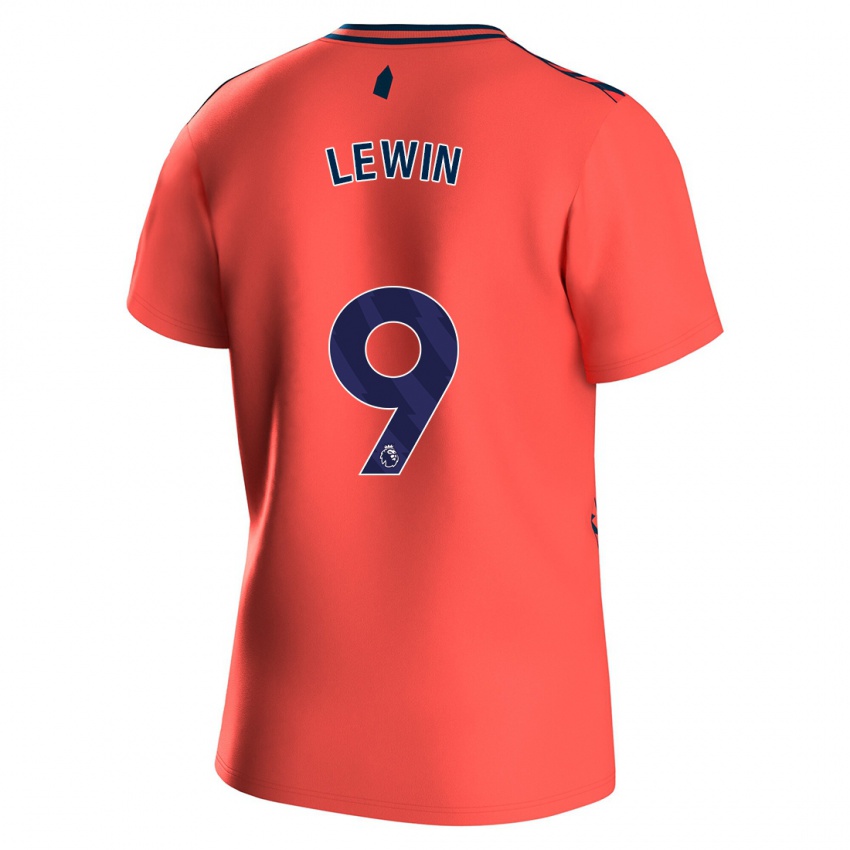 Børn Dominic Calvert-Lewin #9 Koral Udebane Spillertrøjer 2023/24 Trøje T-Shirt