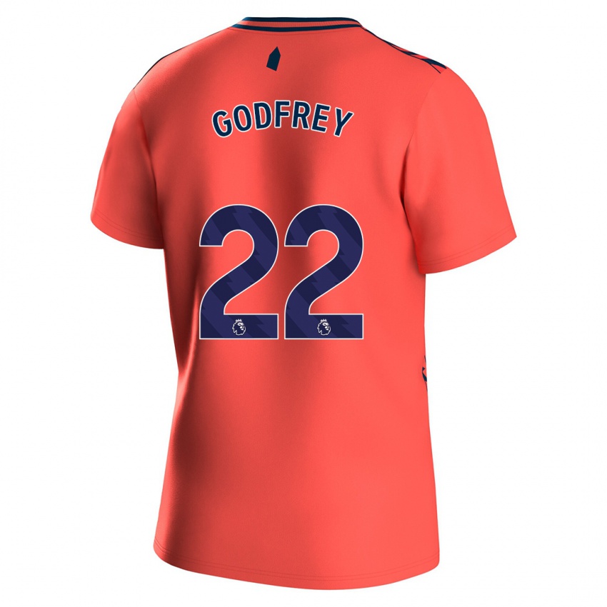 Børn Ben Godfrey #22 Koral Udebane Spillertrøjer 2023/24 Trøje T-Shirt