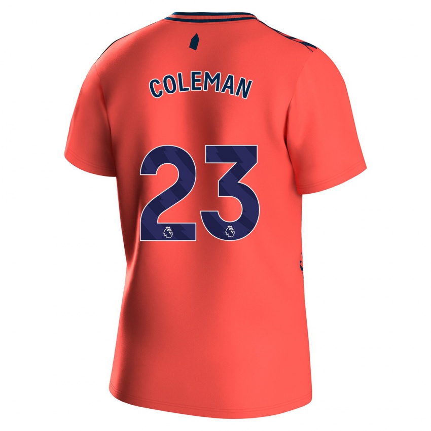 Børn Seamus Coleman #23 Koral Udebane Spillertrøjer 2023/24 Trøje T-Shirt