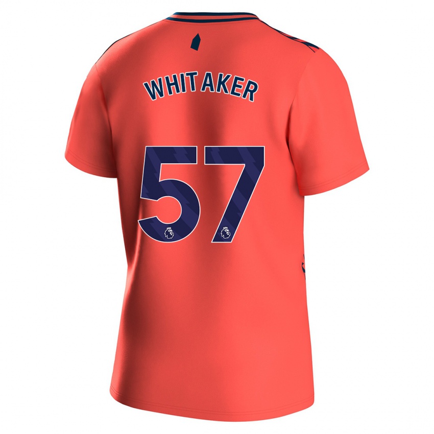 Børn Charlie Whitaker #57 Koral Udebane Spillertrøjer 2023/24 Trøje T-Shirt