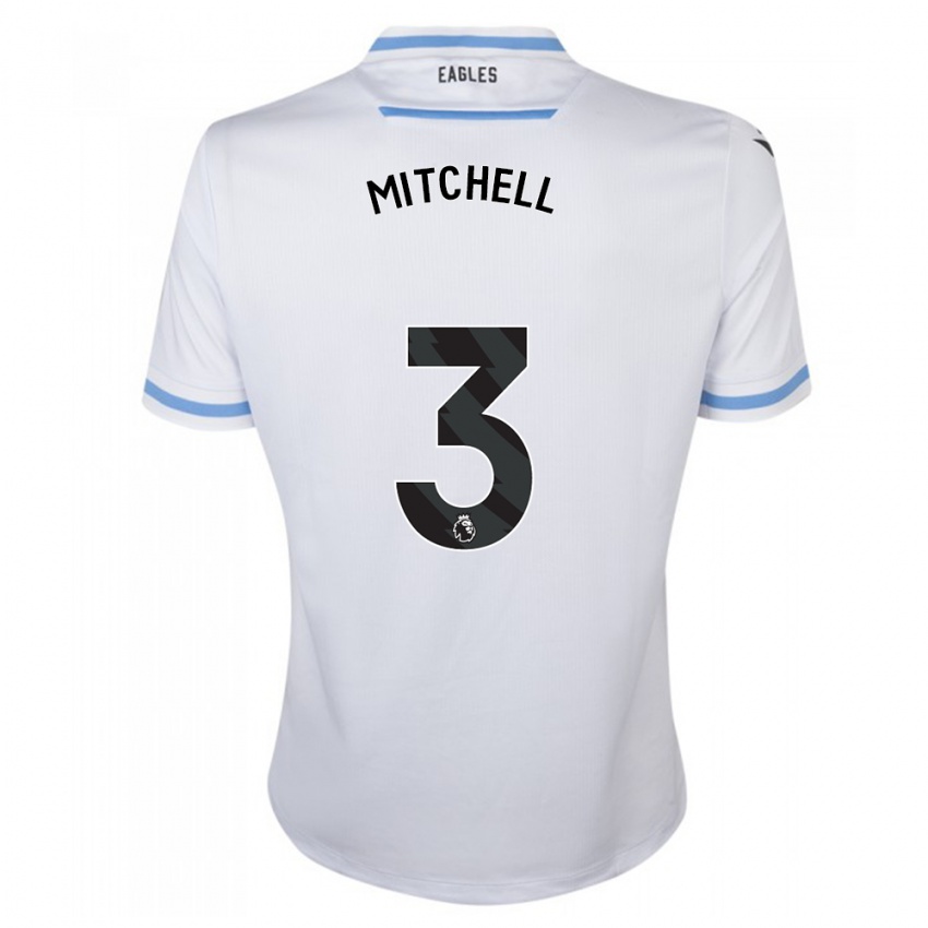 Børn Tyrick Mitchell #3 Hvid Udebane Spillertrøjer 2023/24 Trøje T-Shirt