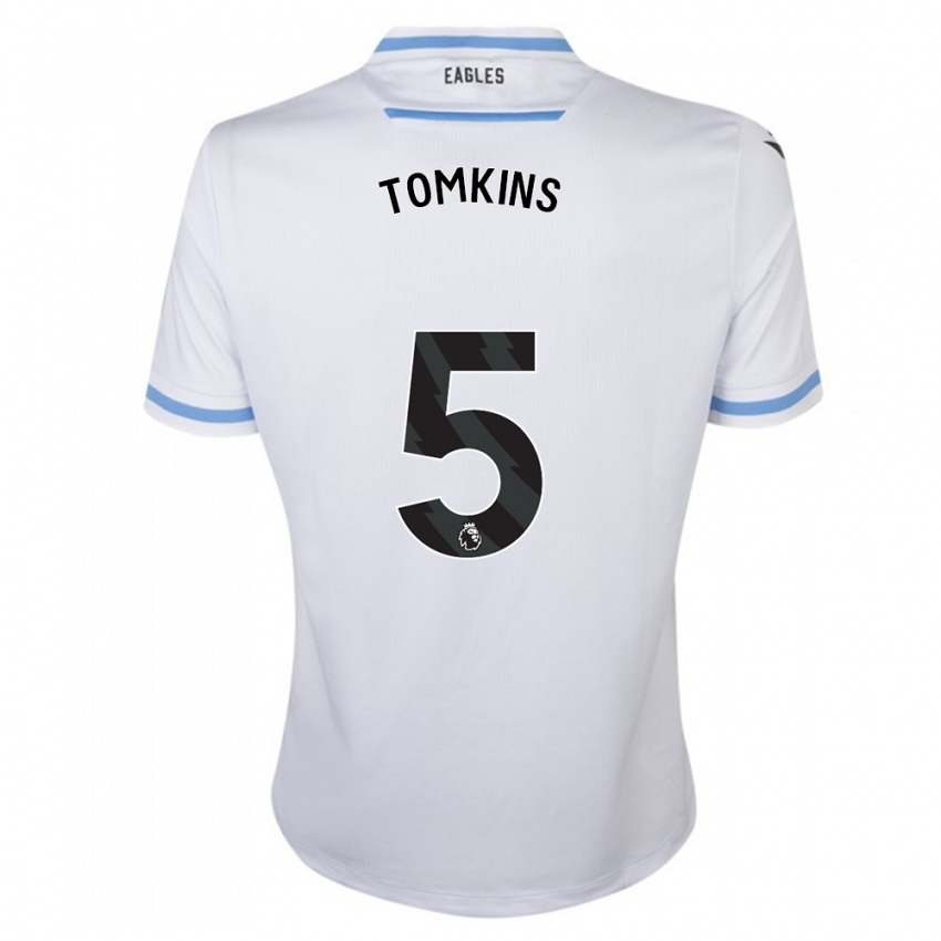 Børn James Tomkins #5 Hvid Udebane Spillertrøjer 2023/24 Trøje T-Shirt