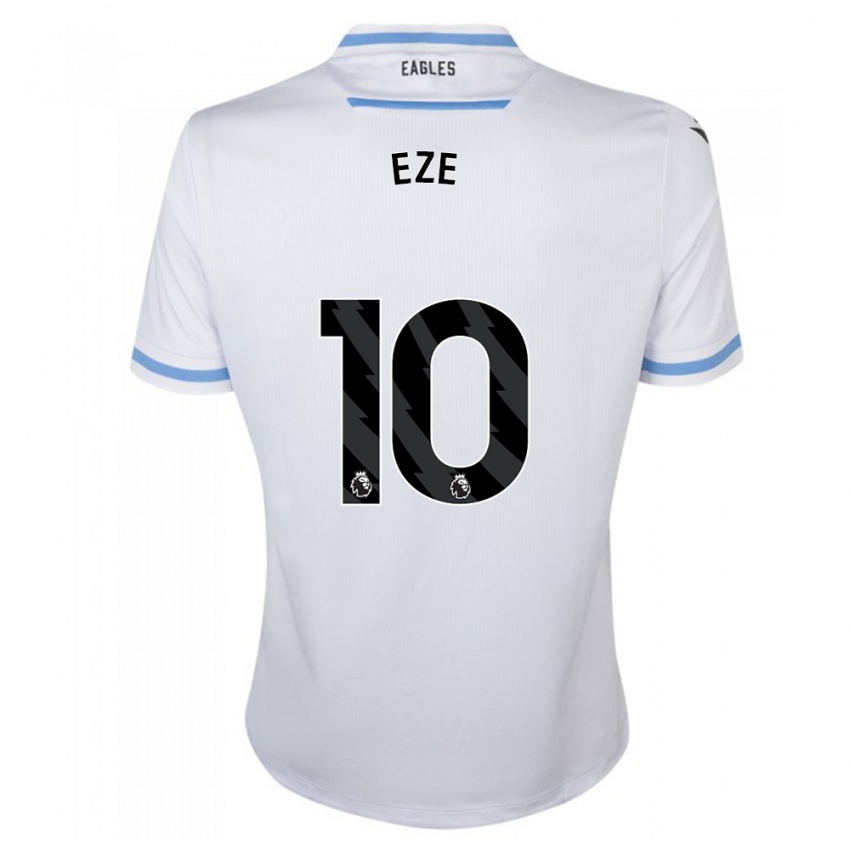 Børn Eberechi Eze #10 Hvid Udebane Spillertrøjer 2023/24 Trøje T-Shirt