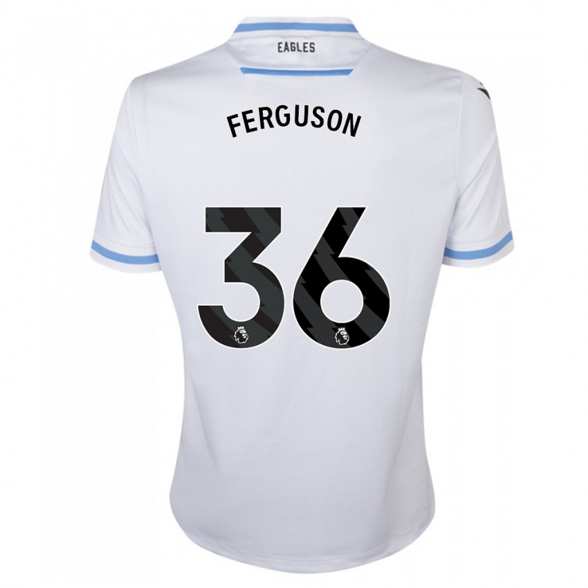 Børn Nathan Ferguson #36 Hvid Udebane Spillertrøjer 2023/24 Trøje T-Shirt