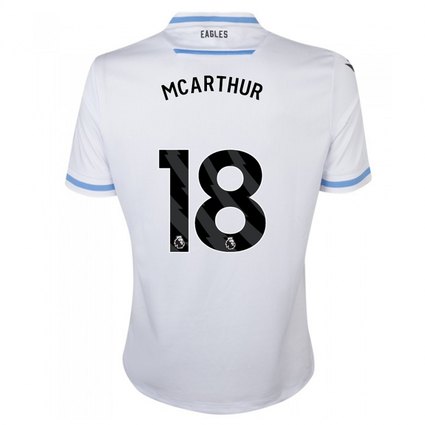 Børn James Mcarthur #18 Hvid Udebane Spillertrøjer 2023/24 Trøje T-Shirt