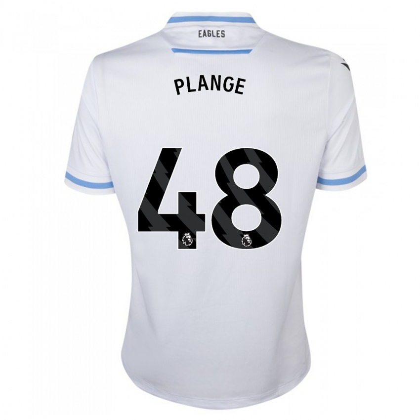 Børn Luke Plange #48 Hvid Udebane Spillertrøjer 2023/24 Trøje T-Shirt