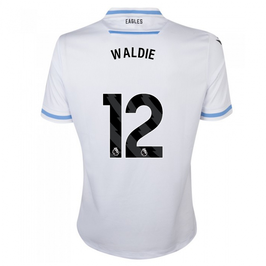 Børn Lizzie Waldie #12 Hvid Udebane Spillertrøjer 2023/24 Trøje T-Shirt