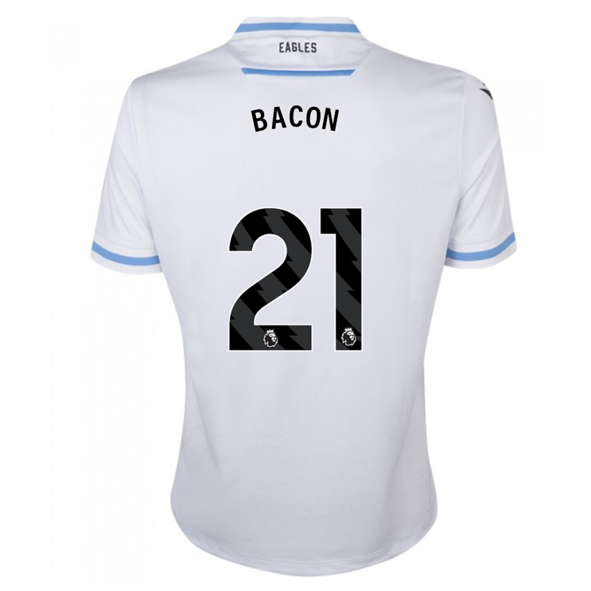 Børn Skye Bacon #21 Hvid Udebane Spillertrøjer 2023/24 Trøje T-Shirt