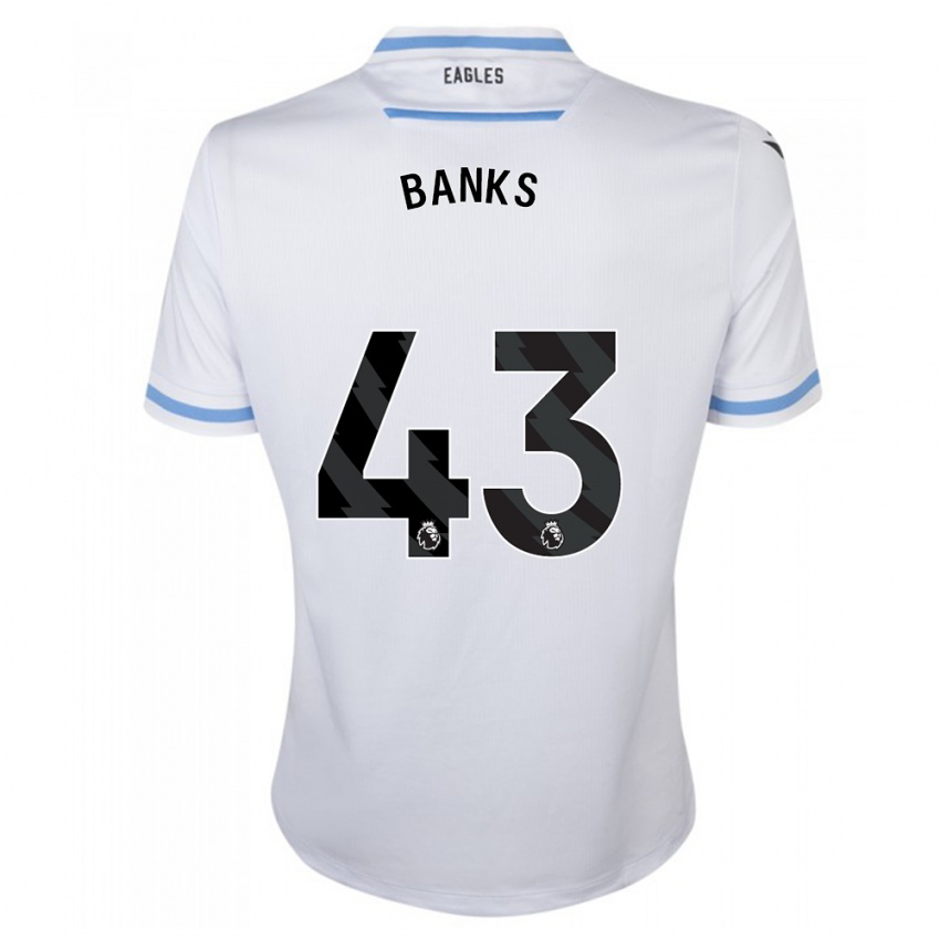 Børn Scott Banks #43 Hvid Udebane Spillertrøjer 2023/24 Trøje T-Shirt
