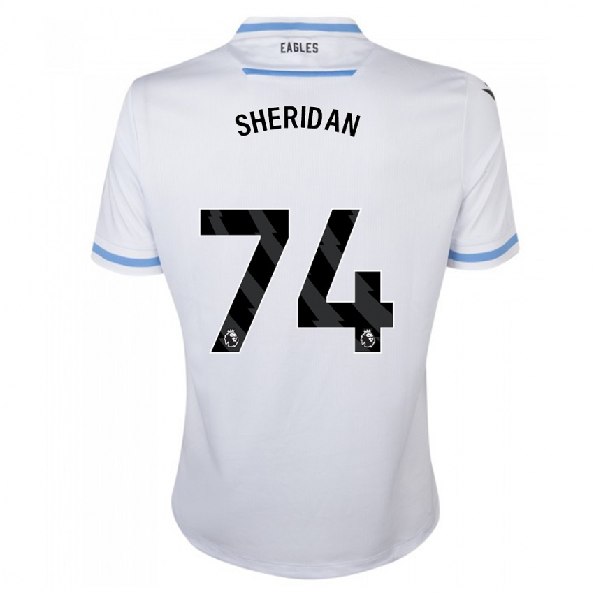 Børn Joe Sheridan #74 Hvid Udebane Spillertrøjer 2023/24 Trøje T-Shirt
