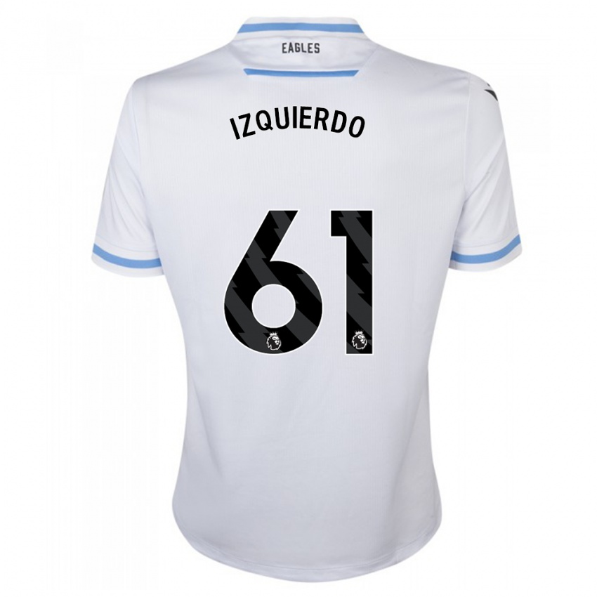 Børn Jackson Izquierdo #61 Hvid Udebane Spillertrøjer 2023/24 Trøje T-Shirt