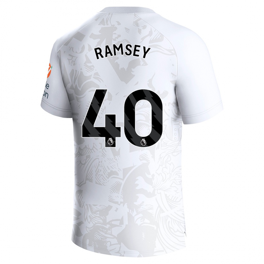 Børn Aaron Ramsey #40 Hvid Udebane Spillertrøjer 2023/24 Trøje T-Shirt