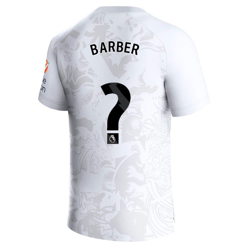 Børn Jayden Barber #0 Hvid Udebane Spillertrøjer 2023/24 Trøje T-Shirt