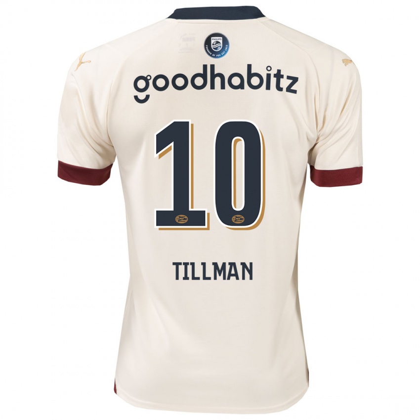 Børn Malik Tillman #10 Råhvid Udebane Spillertrøjer 2023/24 Trøje T-Shirt