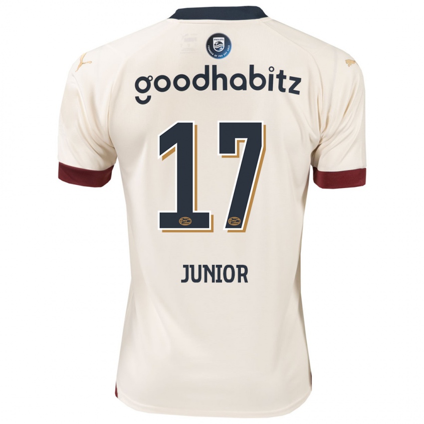 Børn Mauro Junior #17 Råhvid Udebane Spillertrøjer 2023/24 Trøje T-Shirt