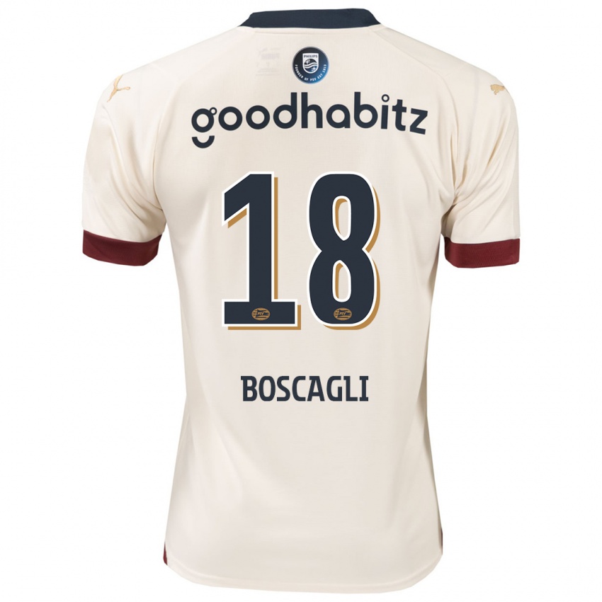 Børn Olivier Boscagli #18 Råhvid Udebane Spillertrøjer 2023/24 Trøje T-Shirt