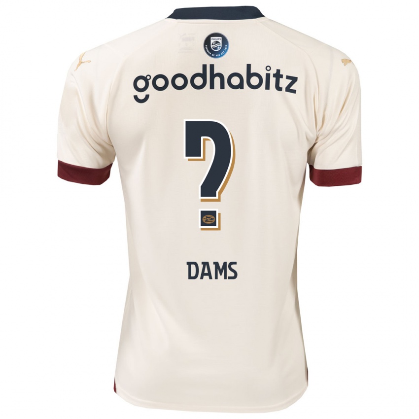 Børn Matteo Dams #0 Råhvid Udebane Spillertrøjer 2023/24 Trøje T-Shirt