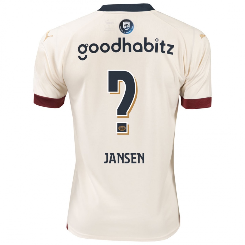 Børn Koen Jansen #0 Råhvid Udebane Spillertrøjer 2023/24 Trøje T-Shirt