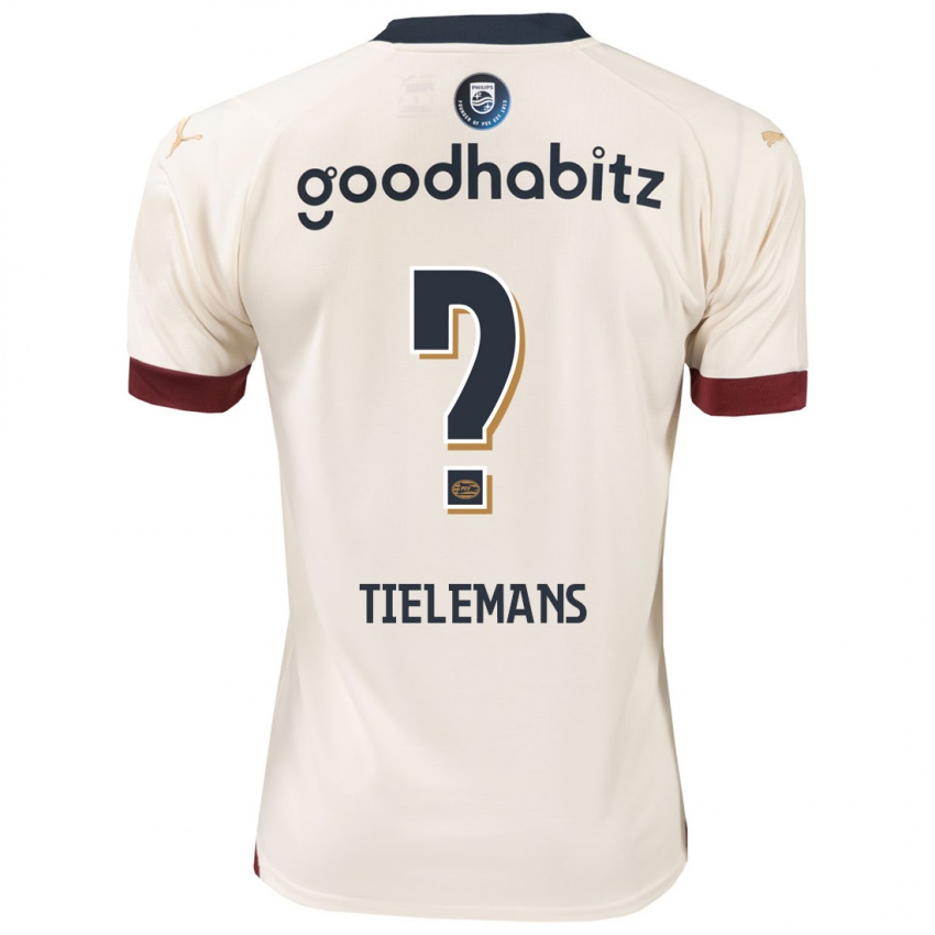 Børn Mathijs Tielemans #0 Råhvid Udebane Spillertrøjer 2023/24 Trøje T-Shirt