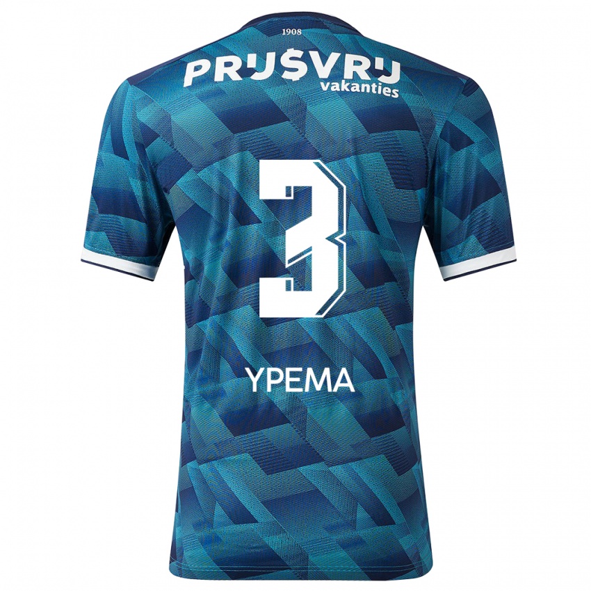 Børn Danique Ypema #3 Blå Udebane Spillertrøjer 2023/24 Trøje T-Shirt