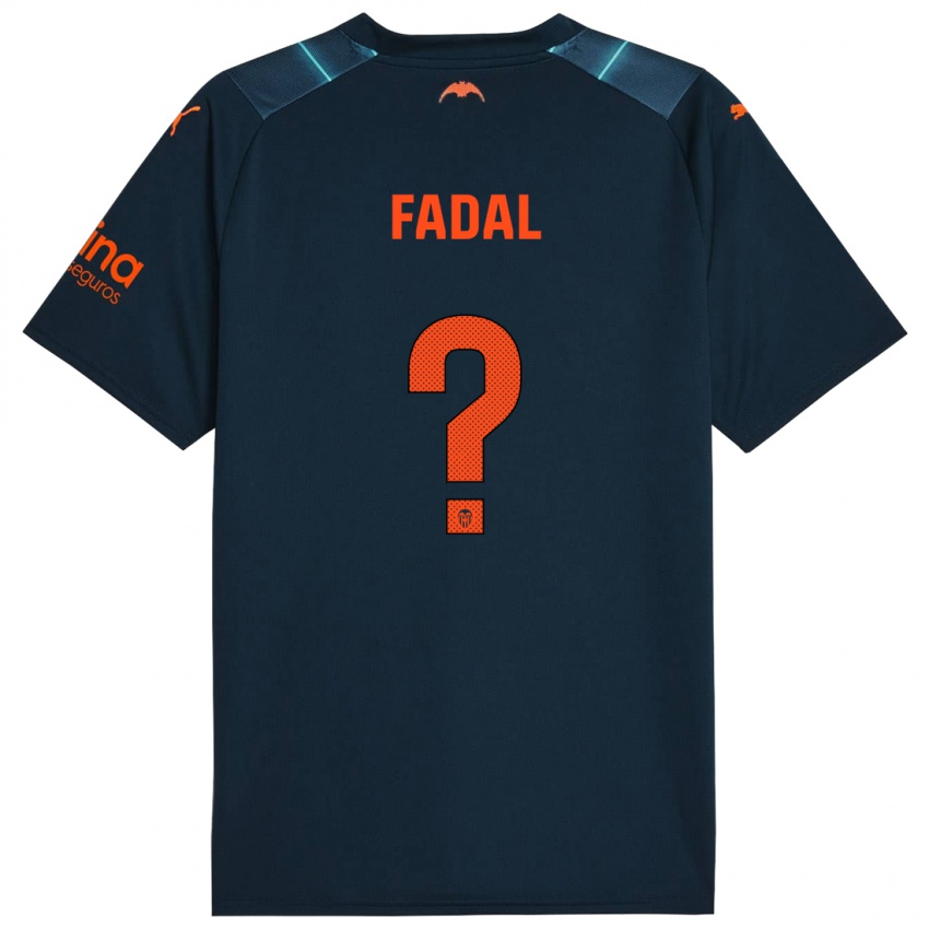 Børn Ali Fadal #0 Marineblå Udebane Spillertrøjer 2023/24 Trøje T-Shirt