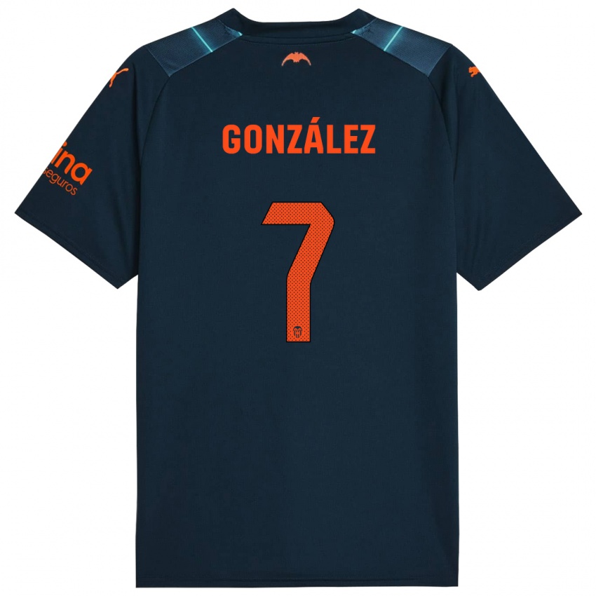 Børn Hugo González #7 Marineblå Udebane Spillertrøjer 2023/24 Trøje T-Shirt