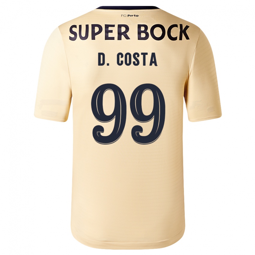 Børn Diogo Costa #99 Beige-Guld Udebane Spillertrøjer 2023/24 Trøje T-Shirt