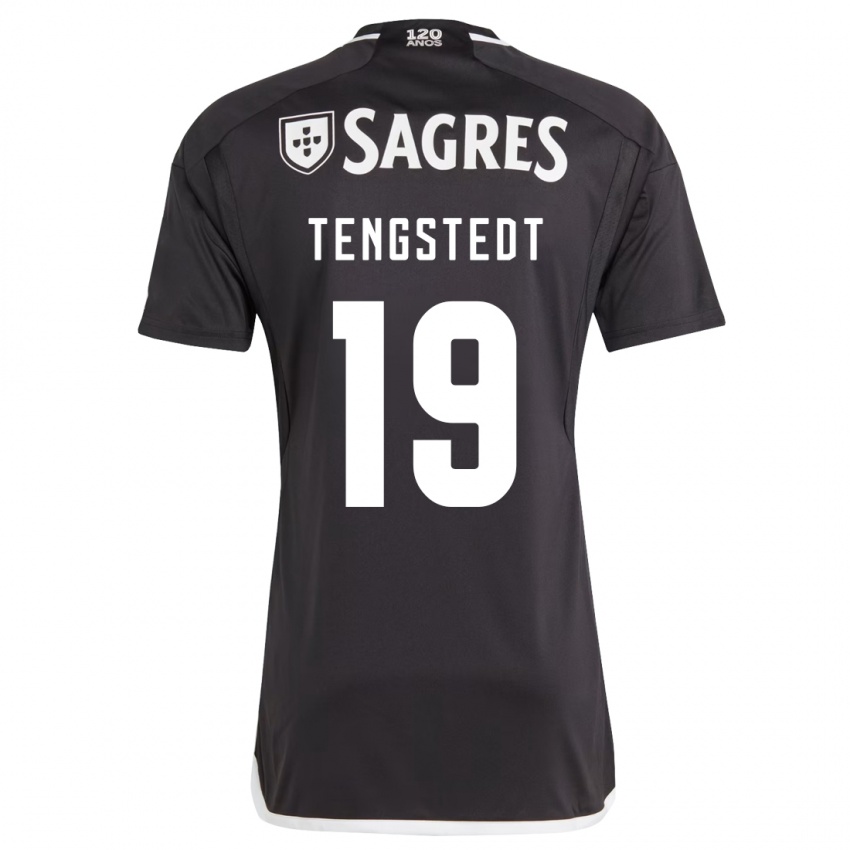 Børn Casper Tengstedt #19 Sort Udebane Spillertrøjer 2023/24 Trøje T-Shirt